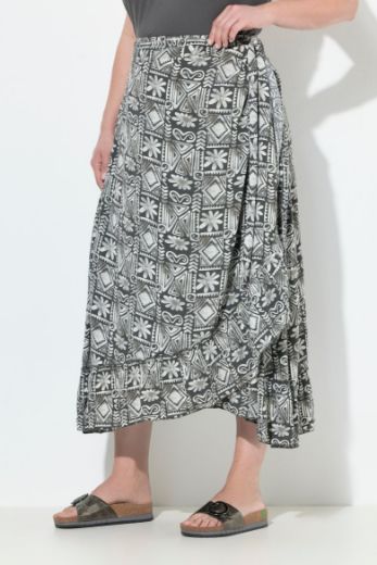 Moda za polnejše Suknja maxi na volane plus velikost, xxl, Ulla Popken in Johann Popken (JP1880)