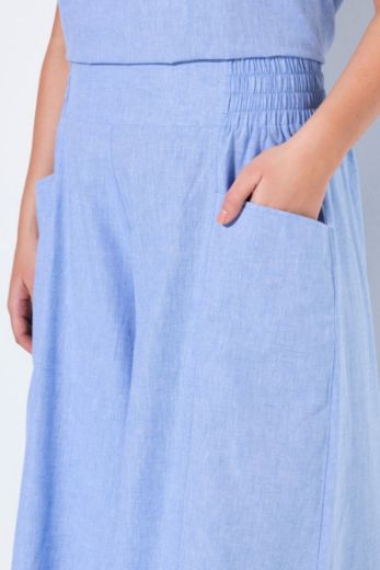 Moda za polnejše Hlače širokih nogavica od mješavine lana plus velikost, xxl, Ulla Popken in Johann Popken (JP1880)