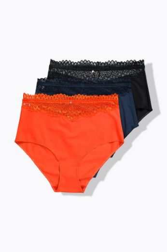 Moda za polnejše Gaćice maxi 3 komada plus velikost, xxl, Ulla Popken in Johann Popken (JP1880)