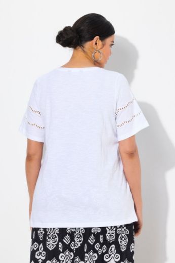 Moda za polnejše Majica kratkih rukava V ovratnika plus velikost, xxl, Ulla Popken in Johann Popken (JP1880)