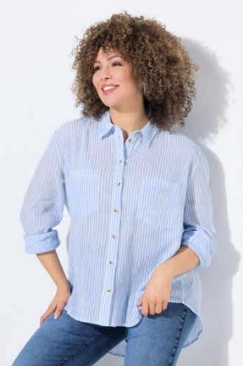 Moda za polnejše Bluza dugih rukava na pruge plus velikost, xxl, Ulla Popken in Johann Popken (JP1880)