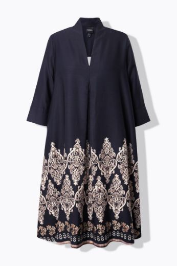 Moda za polnejše Haljina midi 3/4 rukava plus velikost, xxl, Ulla Popken in Johann Popken (JP1880)