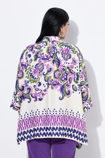 Moda za polnejše Bluza 3/4 rukava šireg A kroja plus velikost, xxl, Ulla Popken in Johann Popken (JP1880)