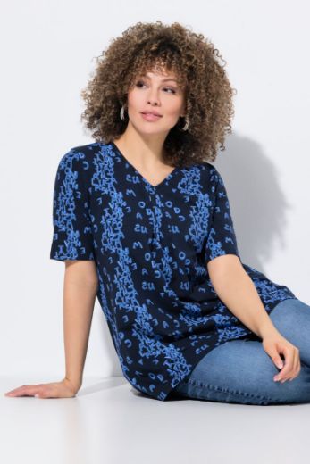 Moda za polnejše Majica kratkih rukava V ovratnika plus velikost, xxl, Ulla Popken in Johann Popken (JP1880)