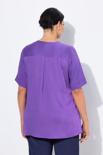 Moda za polnejše Bluza kratkih rukava s okruglim izrezom plus velikost, xxl, Ulla Popken in Johann Popken (JP1880)