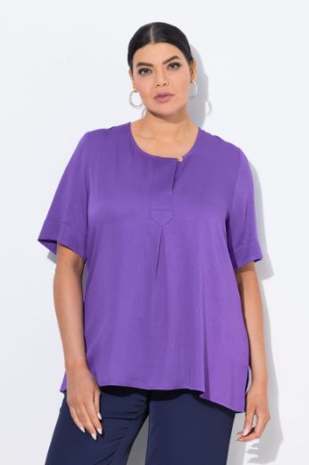 Moda za polnejše Bluza kratkih rukava s okruglim izrezom plus velikost, xxl, Ulla Popken in Johann Popken (JP1880)