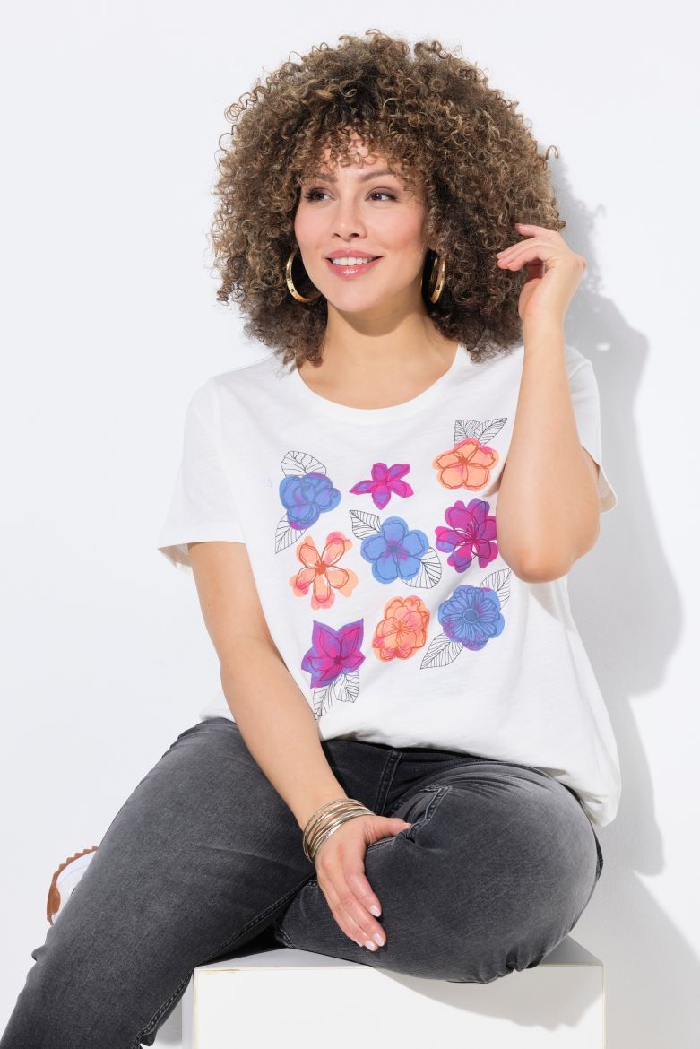 Moda za polnejše Majica kratkih rukava okruglog ovratnika plus velikost, xxl, Ulla Popken in Johann Popken (JP1880)