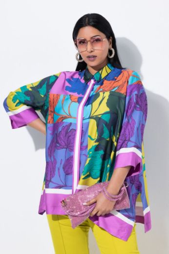 Moda za polnejše Bluza 3/4 rukava šireg kroja plus velikost, xxl, Ulla Popken in Johann Popken (JP1880)
