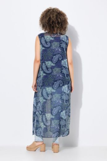 Moda za polnejše Bluza bez rukava dužeg kroja na vezanje plus velikost, xxl, Ulla Popken in Johann Popken (JP1880)
