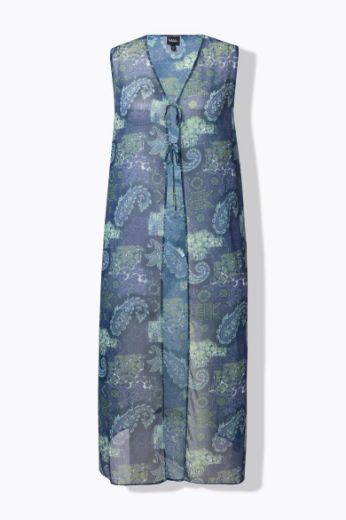 Moda za polnejše Bluza bez rukava dužeg kroja na vezanje plus velikost, xxl, Ulla Popken in Johann Popken (JP1880)