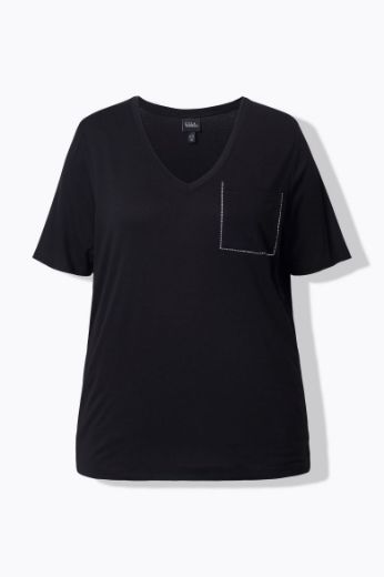 Moda za polnejše Majica kratkih rukava V ovratnika plus velikost, xxl, Ulla Popken in Johann Popken (JP1880)