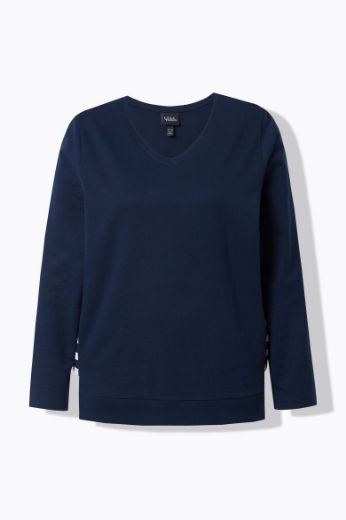 Moda za polnejše Majica dugih rukava V ovratnika plus velikost, xxl, Ulla Popken in Johann Popken (JP1880)