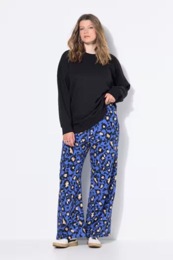 Moda za polnejše Hlače od muslina s leopard uzorkom plus velikost, xxl, Ulla Popken in Johann Popken (JP1880)