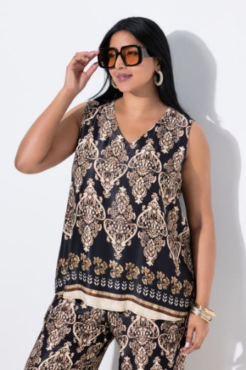 Moda za polnejše Bluza bez rukava V ovratnika plus velikost, xxl, Ulla Popken in Johann Popken (JP1880)