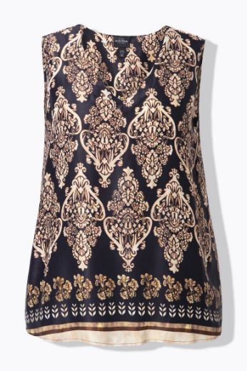 Moda za polnejše Bluza bez rukava V ovratnika plus velikost, xxl, Ulla Popken in Johann Popken (JP1880)