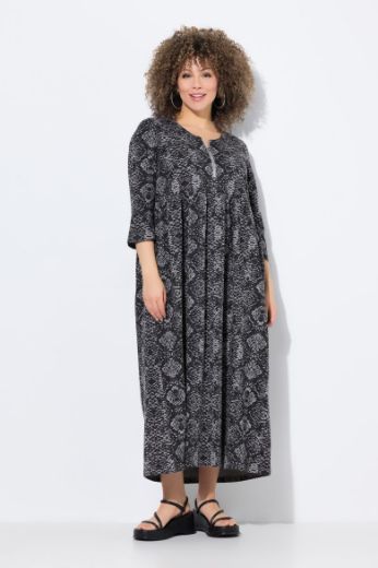 Moda za polnejše Haljina maxi 3/4 rukava plus velikost, xxl, Ulla Popken in Johann Popken (JP1880)