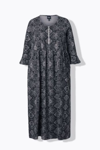 Moda za polnejše Haljina maxi 3/4 rukava plus velikost, xxl, Ulla Popken in Johann Popken (JP1880)