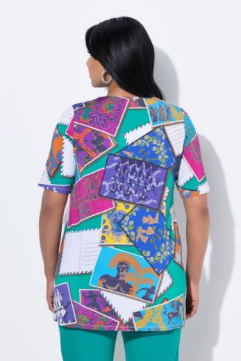 Moda za polnejše Majica kratkih rukava A kroja plus velikost, xxl, Ulla Popken in Johann Popken (JP1880)
