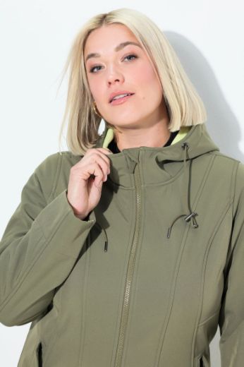 Moda za polnejše Jakna vodoodbojna s kapuljačom dužeg kroja plus velikost, xxl, Ulla Popken in Johann Popken (JP1880)