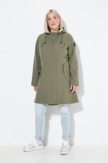 Moda za polnejše Jakna vodoodbojna s kapuljačom dužeg kroja plus velikost, xxl, Ulla Popken in Johann Popken (JP1880)