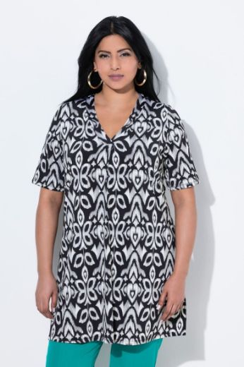 Moda za polnejše Bluza kratkih rukava dužeg kroja plus velikost, xxl, Ulla Popken in Johann Popken (JP1880)