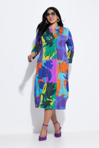 Moda za polnejše Haljina midi 3/4 rukava plus velikost, xxl, Ulla Popken in Johann Popken (JP1880)