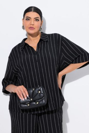Moda za polnejše Blusa polu rukava na pruge plus velikost, xxl, Ulla Popken in Johann Popken (JP1880)
