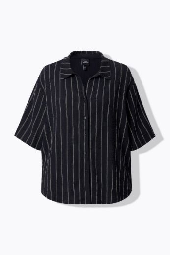 Moda za polnejše Blusa polu rukava na pruge plus velikost, xxl, Ulla Popken in Johann Popken (JP1880)