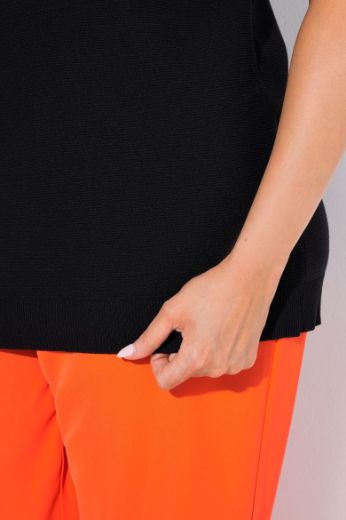 Moda za polnejše Pulover kratkih rukava V ovratnika plus velikost, xxl, Ulla Popken in Johann Popken (JP1880)