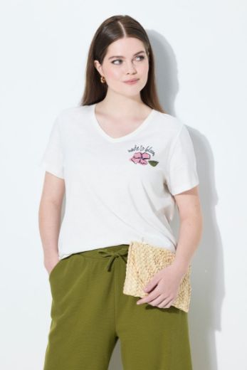 Moda za polnejše Majica kratkih rukava V ovratnika plus velikost, xxl, Ulla Popken in Johann Popken (JP1880)