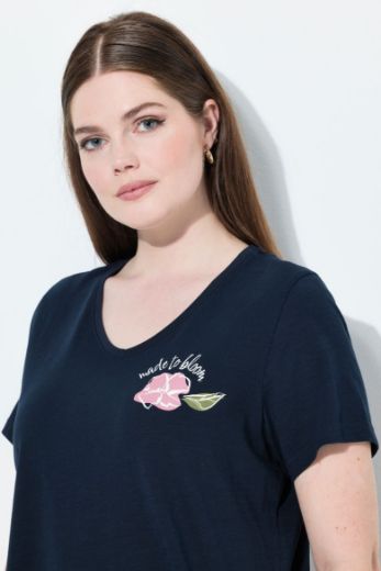Moda za polnejše Majica kratkih rukava V ovratnika plus velikost, xxl, Ulla Popken in Johann Popken (JP1880)