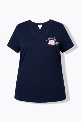 Moda za polnejše Majica kratkih rukava V ovratnika plus velikost, xxl, Ulla Popken in Johann Popken (JP1880)