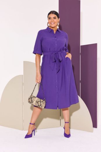 Moda za polnejše Haljina midi A kroja plus velikost, xxl, Ulla Popken in Johann Popken (JP1880)