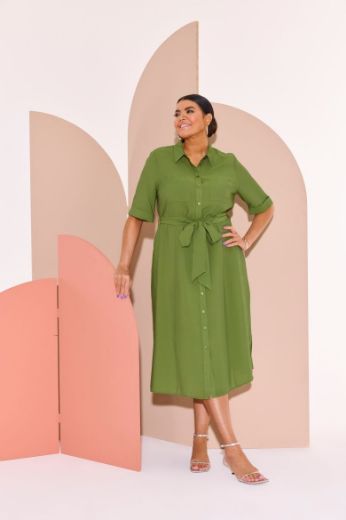 Moda za polnejše Haljina midi A kroja plus velikost, xxl, Ulla Popken in Johann Popken (JP1880)