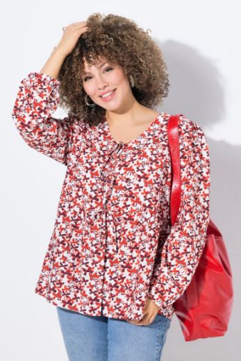 Moda za polnejše Bluza dugih rukava A kroja plus velikost, xxl, Ulla Popken in Johann Popken (JP1880)