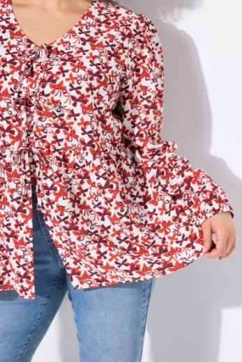 Moda za polnejše Bluza dugih rukava A kroja plus velikost, xxl, Ulla Popken in Johann Popken (JP1880)