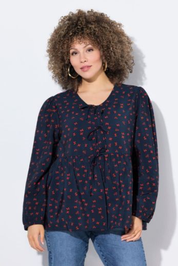 Moda za polnejše Bluza dugih rukava A kroja plus velikost, xxl, Ulla Popken in Johann Popken (JP1880)