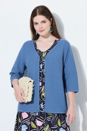Moda za polnejše Kardigan s 3/4 rukavima plus velikost, xxl, Ulla Popken in Johann Popken (JP1880)
