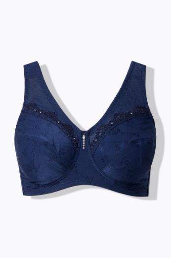 Moda za polnejše Grudnjak Jaquard plus velikost, xxl, Ulla Popken in Johann Popken (JP1880)