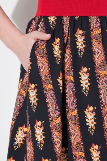 Moda za polnejše Suknja cvijetnog uzorka plus velikost, xxl, Ulla Popken in Johann Popken (JP1880)