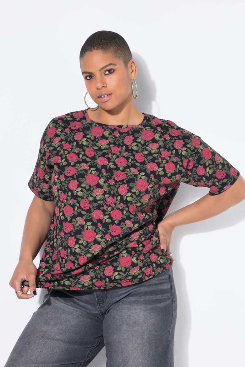 Moda za polnejše Majica kratkih rukava plus velikost, xxl, Ulla Popken in Johann Popken (JP1880)