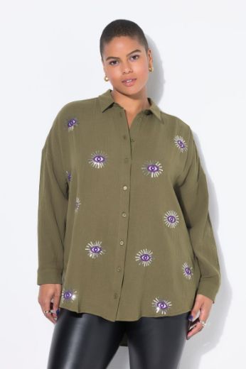 Moda za polnejše Bluza dugih rukava s motivom oka plus velikost, xxl, Ulla Popken in Johann Popken (JP1880)