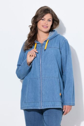 Moda za polnejše Jakna lagana od trapera s kapuljačom plus velikost, xxl, Ulla Popken in Johann Popken (JP1880)
