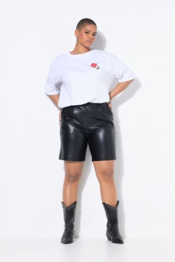 Moda za polnejše Bermude visokog struka od umjetne kože plus velikost, xxl, Ulla Popken in Johann Popken (JP1880)