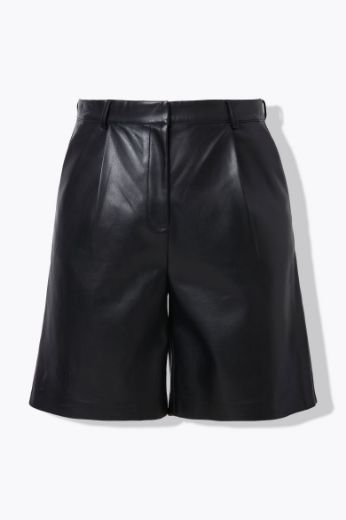 Moda za polnejše Bermude visokog struka od umjetne kože plus velikost, xxl, Ulla Popken in Johann Popken (JP1880)