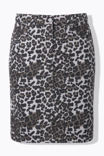 Moda za polnejše Suknja s leopard uzorkom plus velikost, xxl, Ulla Popken in Johann Popken (JP1880)