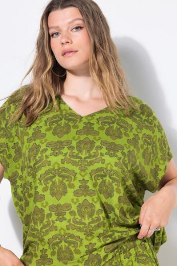 Moda za polnejše Bluza kratkih rukava V ovratnika plus velikost, xxl, Ulla Popken in Johann Popken (JP1880)