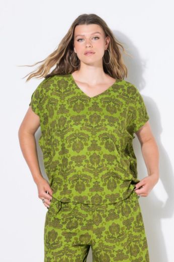 Moda za polnejše Bluza kratkih rukava V ovratnika plus velikost, xxl, Ulla Popken in Johann Popken (JP1880)