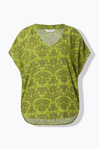 Moda za polnejše Bluza kratkih rukava V ovratnika plus velikost, xxl, Ulla Popken in Johann Popken (JP1880)