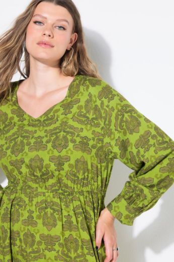 Moda za polnejše Haljina dugih rukava A kroja plus velikost, xxl, Ulla Popken in Johann Popken (JP1880)